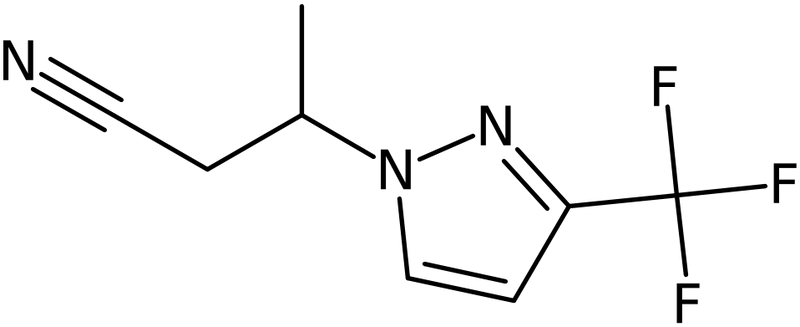 CAS: 1006319-93-2 | 3-[3-(Trifluoromethyl)-1H-pyrazol-1-yl]butanenitrile, NX10613