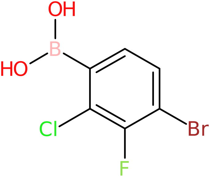 4-Bromo-2-chloro-3-fluorobenzeneboronic acid, >95%, NX74736