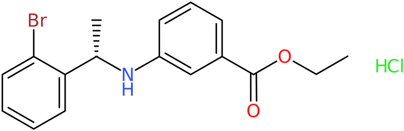 Ethyl 3-[[(1S)-1-(2-bromophenyl)ethyl]amino]benzoate hydrochloride, NX74168