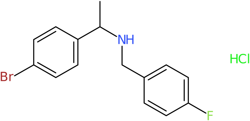 1-(4-Bromophenyl)-N-[(4-fluorophenyl)methyl]ethanamine hydrochloride, NX74722