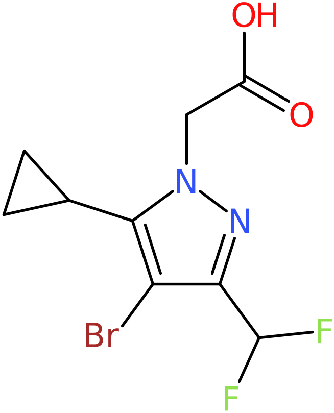 CAS: 1001500-11-3 | [4-Bromo-5-cyclopropyl-3-(difluoromethyl)-1H-pyrazol-1-yl]acetic acid, NX10254