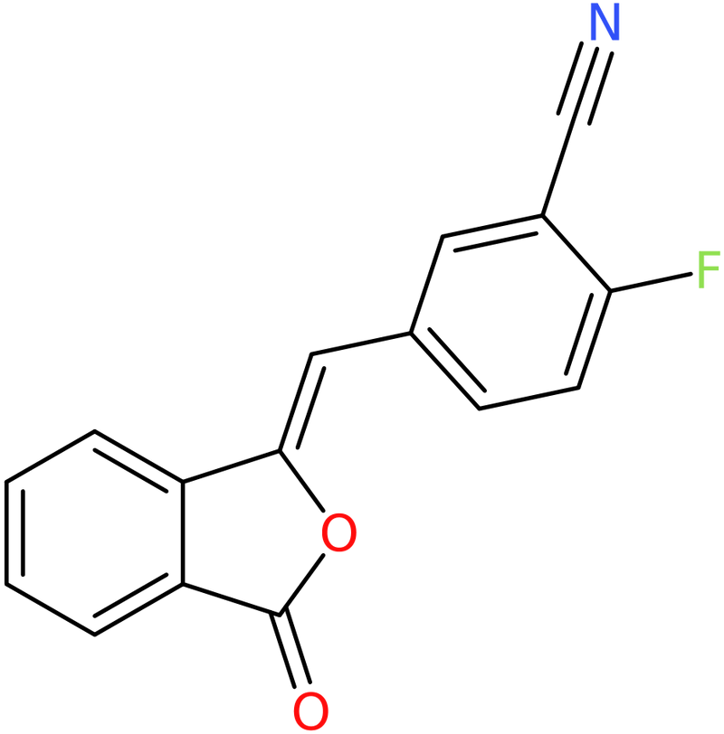 CAS: 763114-25-6 | 2-Fluoro-5-(3-oxo-3H-isobenzofuran-1-ylidenemethyl)-benzonitrile, >97%, NX61027