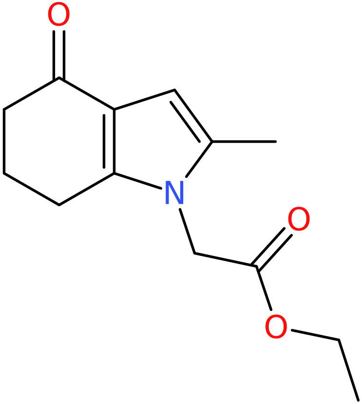 CAS: 1260673-29-7 | Ethyl 2-(2-methyl-4-oxo-4,5,6,7-tetrahydro-1H-indol-1-yl)acetate, NX19386