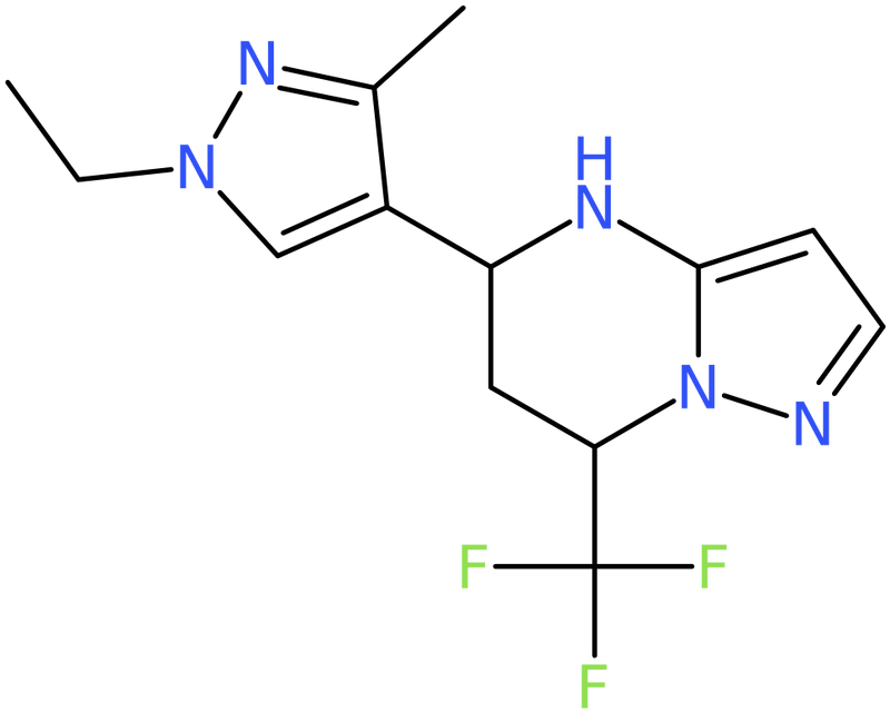 CAS: 1006342-77-3 | 5-(1-Ethyl-3-methyl-1H-pyrazol-4-yl)-7-(trifluoromethyl)-4,5,6,7-tetrahydropyrazolo[1,5-a]pyrimidine, NX10645