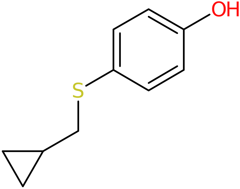 4-[(Cyclopropylmethyl)sulfanyl]phenol, >95%, NX74384