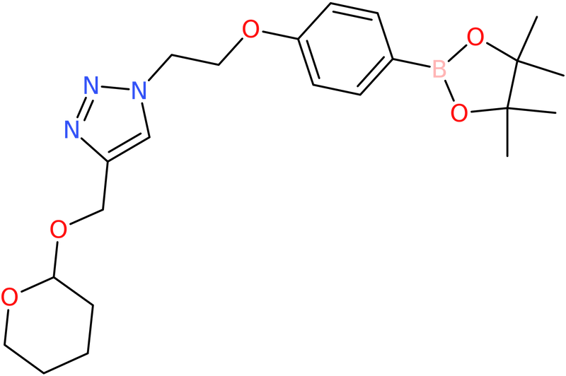 CAS: 957120-67-1 | 4-(2-{4-[(Tetrahydro-2H-pyran-2-yloxy)methyl]-1H-1,2,3-triazol-1-yl}ethoxy)benzeneboronic acid, pina, NX71171