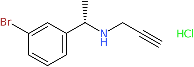 N-[(1S)-1-(3-Bromophenyl)ethyl]prop-2-yn-1-amine hydrochloride, NX74190