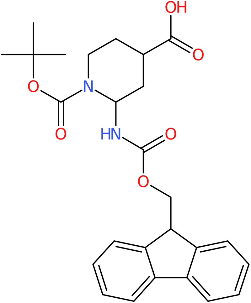 CAS: 1246738-31-7 | 2-Aminopiperidine-4-carboxylic acid, N1-BOC 2-FMOC protected, >95%, NX18903