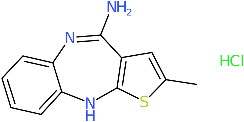 CAS: 138564-60-0 | 4-Amino-2-methyl-10H-thieno[2,3-b][1,5]benzodiazepine hydrochloride, NX22969