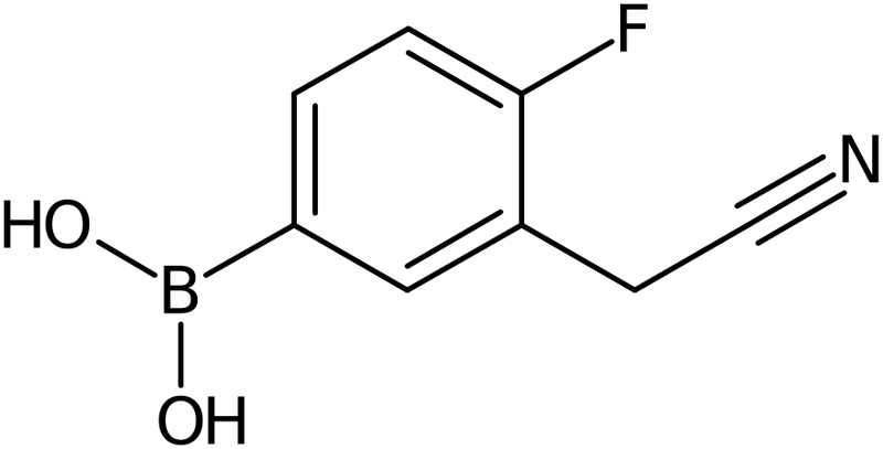 3-(Cyanomethyl)-4-fluorobenzeneboronic acid, NX74757