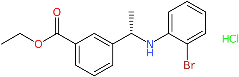 Ethyl 3-[(1S)-1-(2-bromoanilino)ethyl]benzoate hydrochloride, NX74171