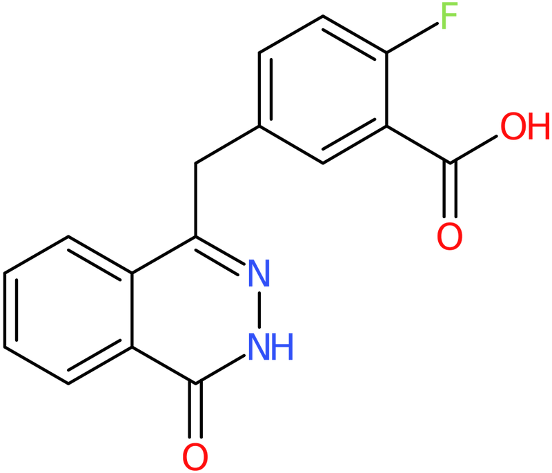 CAS: 763114-26-7 | 2-Fluoro-5-[(4-oxo-3,4-dihydrophthalazin-1-yl)methyl]benzoic acid, >99%, NX61028