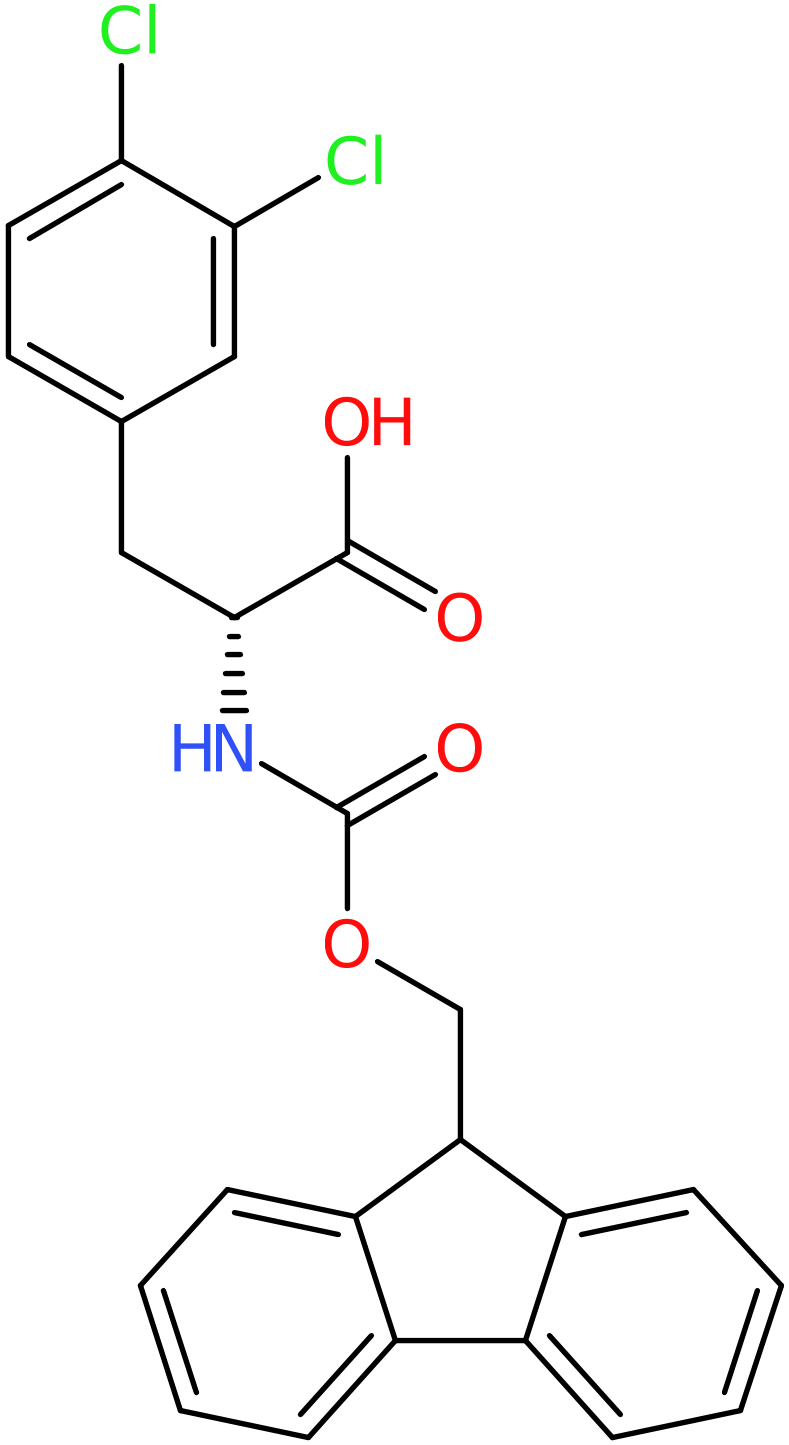 CAS: 177966-58-4 | 3,4-Dichloro-D-phenylalanine, N-FMOC protected, >95%, NX29741
