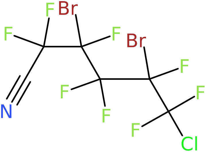 CAS: 240800-52-6 | Perfluoro-6-chloro-3,5-dibromohexanenitrile, >97%, NX36930