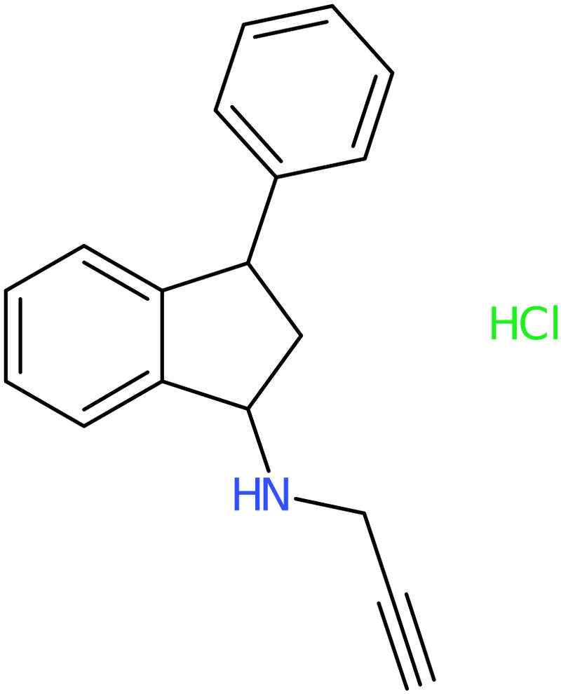 3-Phenyl-N-prop-2-ynyl-indan-1-amine hydrochloride, NX74219