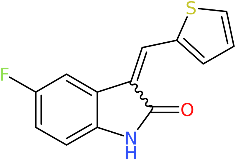 5-Fluoro-3-(thien-2-ylmethylene)-1,3-dihydro-2H-indol-2-one, NX74537