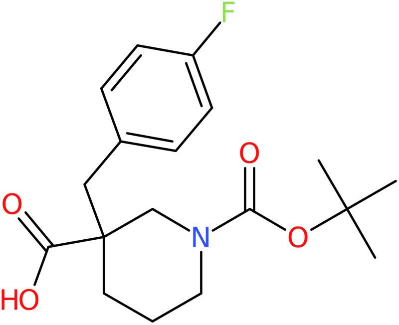 CAS: 887344-22-1 | 1-Boc-3-(4-fluorobenzyl)-3-carboxypiperidine, >97%, NX67011