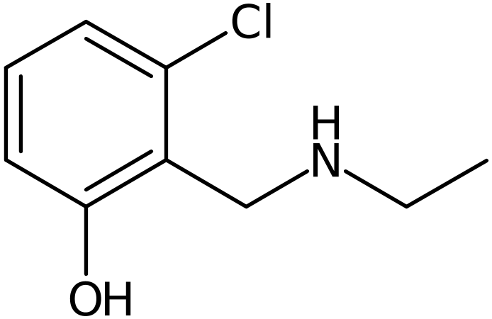 3-Chloro-2-[(ethylamino)methyl]phenol, >95%, NX74378