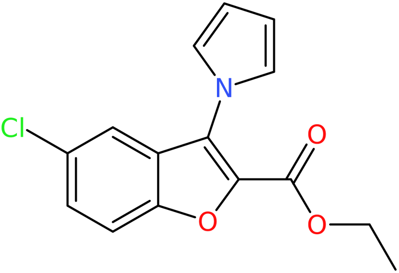 Ethyl 5-chloro-3-(1H-pyrrol-1-yl)-1-benzofuran-2-carboxylate, NX73894