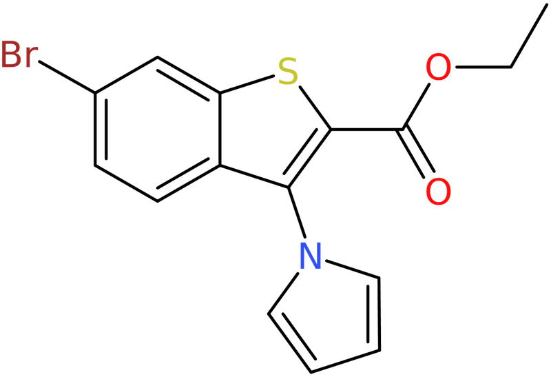 Ethyl 6-bromo-3-(1H-pyrrol-1-yl)-1-benzothiophene-2-carboxylate, NX73777