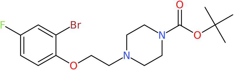 CAS: 1227955-27-2 | tert-Butyl 4-[2-(2-bromo-4-fluorophenoxy)ethyl]piperazine-1-carboxylate, NX18301