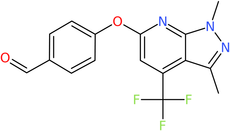 CAS: 1031928-98-9 | 4-{[1,3-Dimethyl-4-(trifluoromethyl)-1H-pyrazolo[3,4-b]pyridin-6-yl]oxy}benzaldehyde, NX11850