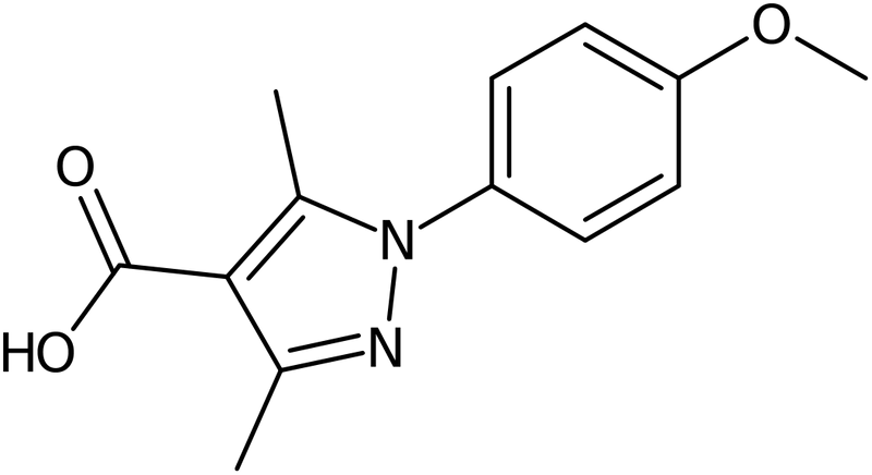 CAS: 1001779-87-8 | 3,5-Dimethyl-1-(4-methoxyphenyl)-1H-pyrazole-4-carboxylic acid, NX10297