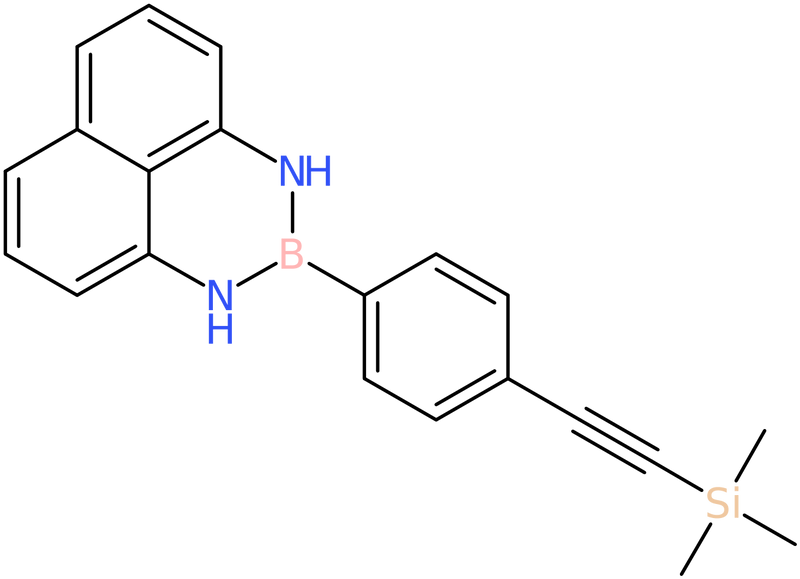 2-(4-((Trimethylsilyl)ethynyl)phenyl)-2,3-dihydro-1H-naphtho[1,8-de][1,3,2]diazaborinine, NX74009