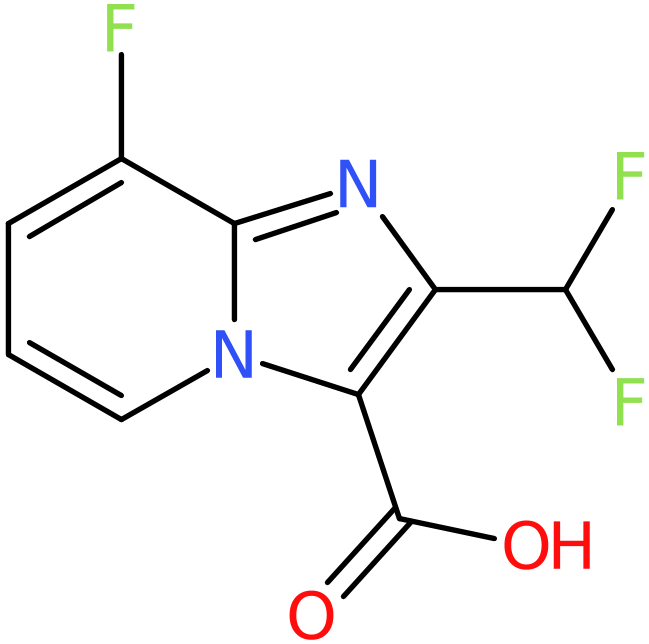 CAS: 2514942-09-5 | 2-(Difluoromethyl)-8-fluoroimidazo[1,2-a]pyridine-3-carboxylic acid, NX37662