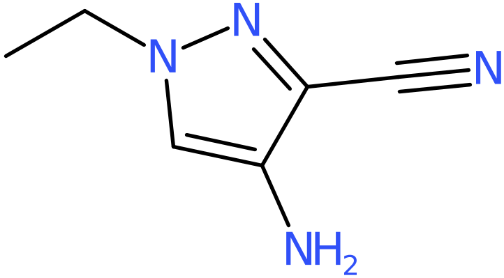 CAS: 1005615-83-7 | 4-Amino-1-ethyl-1H-pyrazole-3-carbonitrile, >95%, NX10556