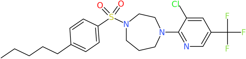 CAS: 646456-06-6 | 1-[3-Chloro-5-(trifluoromethyl)pyridin-2-yl]-4-{[4-(pent-1-yl)phenyl]sulphonyl}homopiperazine, NX56672
