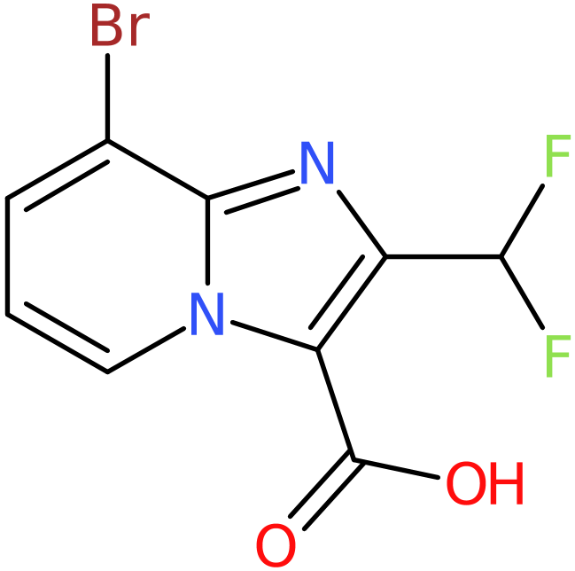 8-Bromo-2-(difluoromethyl)imidazo[1,2-a]pyridine-3-carboxylic acid, NX74557