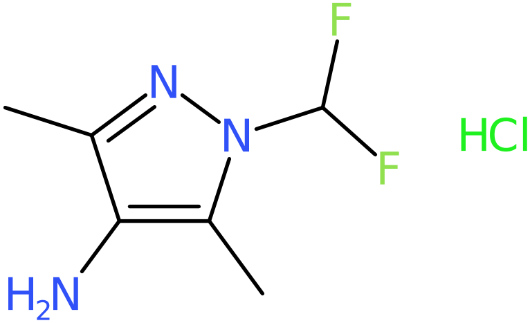 1-(Difluoromethyl)-3,5-dimethyl-1H-pyrazol-4-amine hydrochloride, NX74644