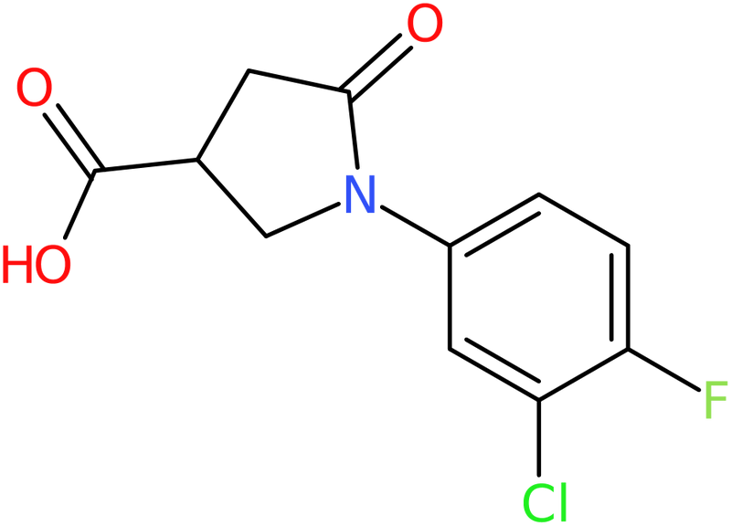 CAS: 696647-51-5 | 1-(3-Chloro-4-fluorophenyl)-5-oxopyrrolidine-3-carboxylic acid, NX58675