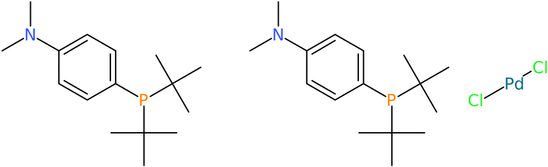 CAS: 887919-35-9 | Bis{bis(tert-butyl)[4-(dimethylamino)phenyl]phosphine}palladium(II) chloride, >97%, NX67087