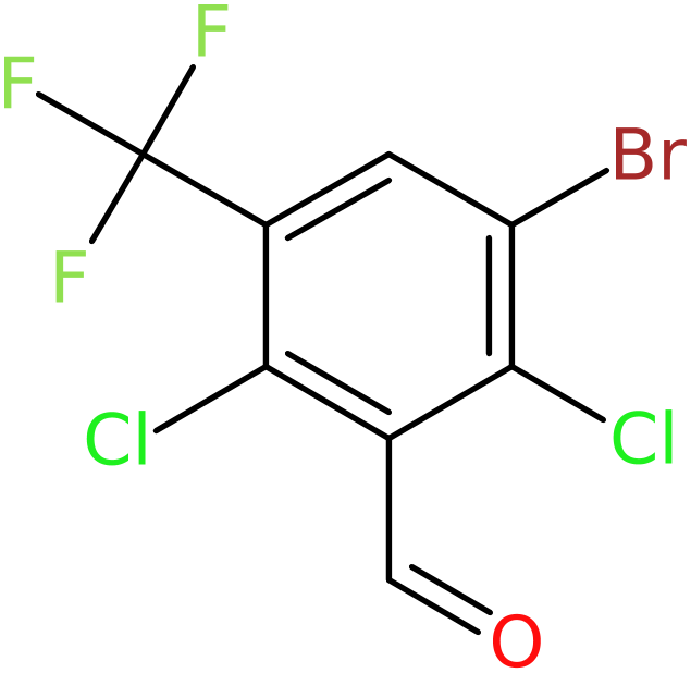 3-Bromo-2,6-dichloro-5-(trifluoromethyl)benzaldehyde, >97%, NX74569