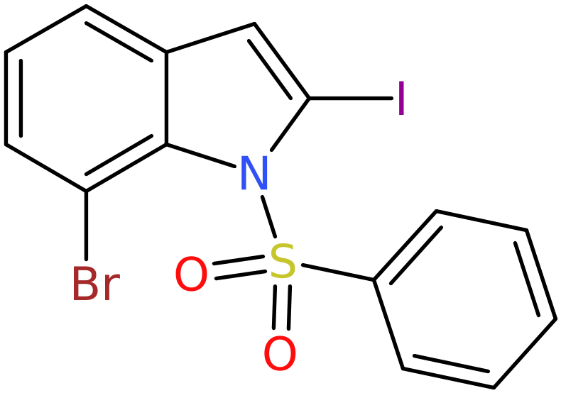 CAS: 2514953-08-1 | 7-Bromo-2-iodo-1-(phenylsulfonyl)-1H-indole, >95%, NX37669