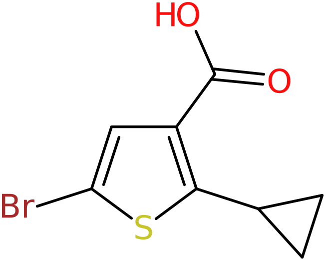 5-Bromo-2-(cyclopropyl)thiophene-3-carboxylic acid, >95%, NX74087