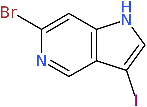 CAS: 1000341-73-0 | 6-Bromo-3-iodo-1H-pyrrolo[3,2-c]pyridine, >99%, NX10143