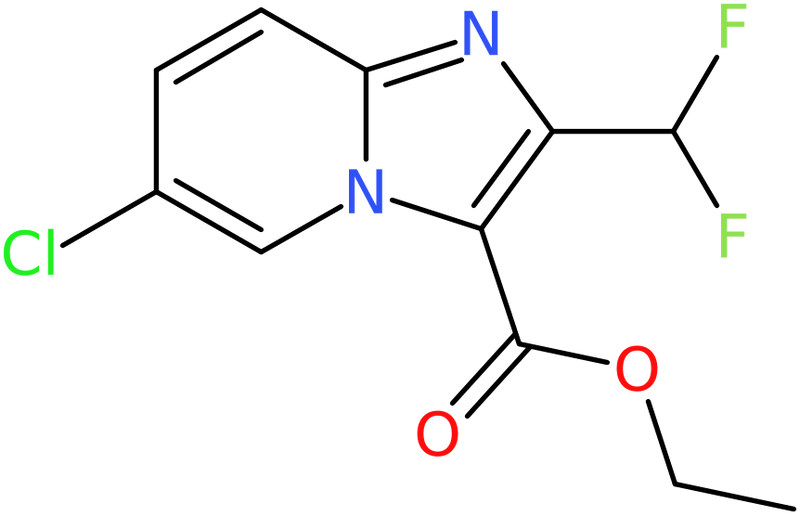 CAS: 2451256-51-0 | Ethyl 6-chloro-2-(difluoromethyl)imidazo[1,2-a]pyridine-3-carboxylate, NX37279