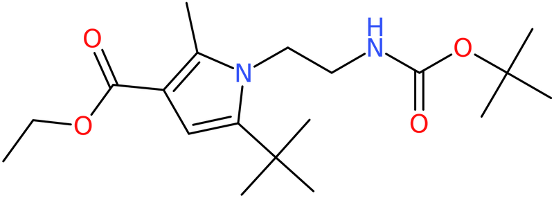 tert-Butyl 2-(2-tert-butyl-4-ethoxycarbonyl-5-methyl-1H-pyrrol-1-yl)ethylcarbamate, NX73801