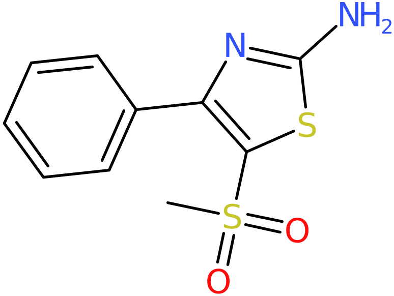 CAS: 1000018-51-8 | 2-Amino-5-(methylsulphonyl)-4-phenyl-1,3-thiazole, NX10075