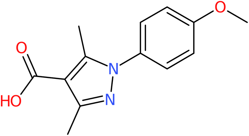 CAS: 1001779-87-8 | 3,5-Dimethyl-1-(4-methoxyphenyl)-1H-pyrazole-4-carboxylic acid, NX10297