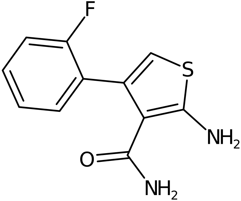 2-Amino-4-(2-fluorophenyl)thiophene-3-carboxamide, NX74639