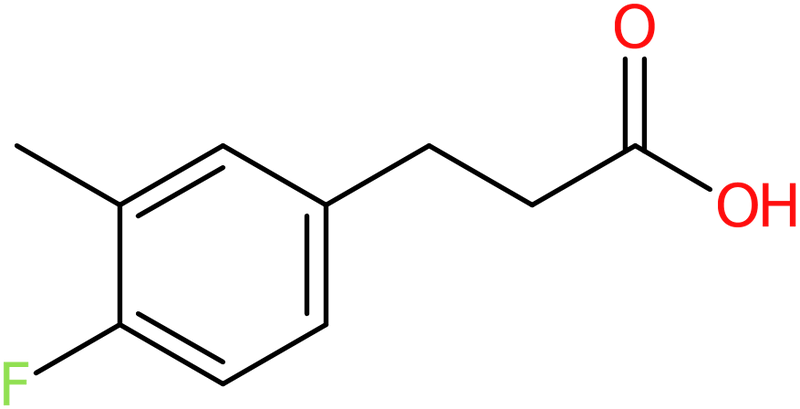 CAS: 881189-64-6 | 3-(4-Fluoro-3-methylphenyl)propionic acid, >98%, NX66004