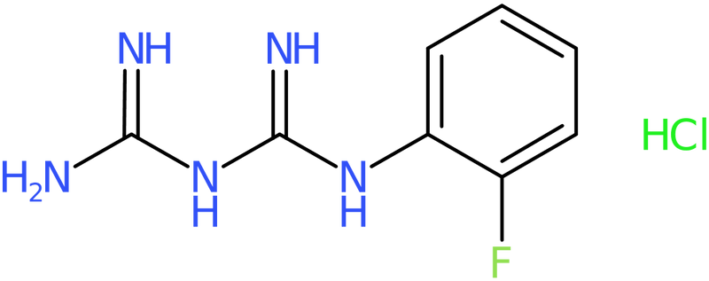 CAS: 66088-51-5 | 1-(2-Fluorophenyl)biguanide hydrochloride, >97%, NX57264