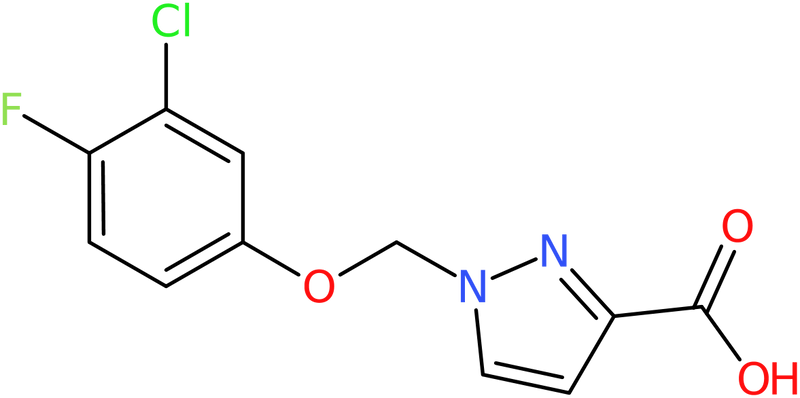 CAS: 1004193-08-1 | 1-[(3-Chloro-4-fluorophenoxy)methyl]-1H-pyrazole-3-carboxylic acid, NX10474