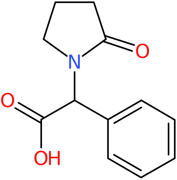 CAS: 60729-82-0 | (2-Oxo-pyrrolidin-1-yl)-phenyl-acetic acid, tech, NX54740