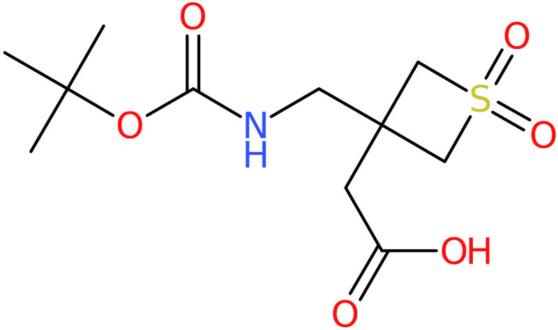 2-(3-(((tert-Butoxycarbonyl)amino)methyl)-1,1-dioxidothietan-3-yl)acetic acid, NX74085