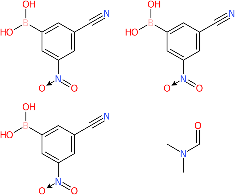 CAS: 957034-47-8 | 3-Cyano-5-nitrobenzeneboronic acid N,N-dimethylformamide (3:1), >97%, NX70997